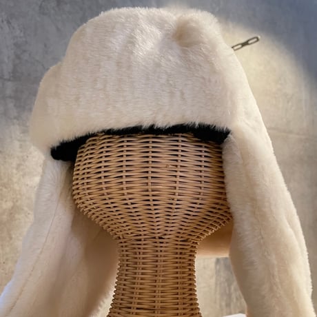 2501HW0071(S)/  Fur flight cap（White）