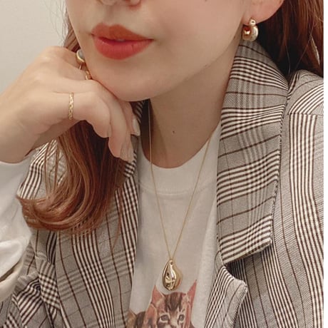 Tear drop  type Necklace（Gold）/ 2110-NC111