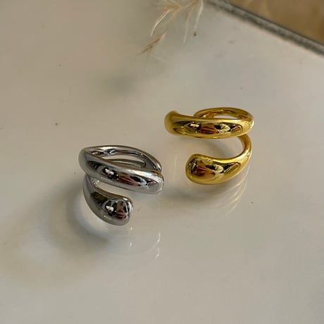 2403EC010 / Layer asymmetry line Ear Cuff（Gold）