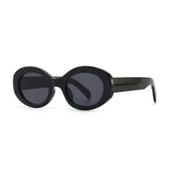 【 Select 】Vintage Oval High Quality Design Sunglasses (Black)