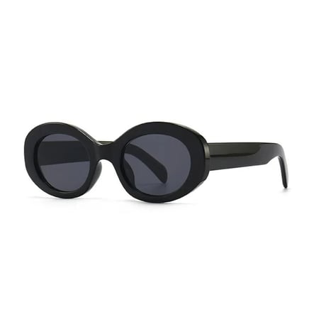 【 Select 】Vintage Oval High Quality Design Sunglasses (Black)