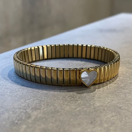2503BR0071 / Flat Heart point Bracelet（Gold）