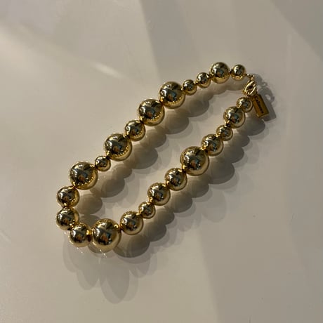 23AWBR015 / Metal ball chain bracelet（Gold）