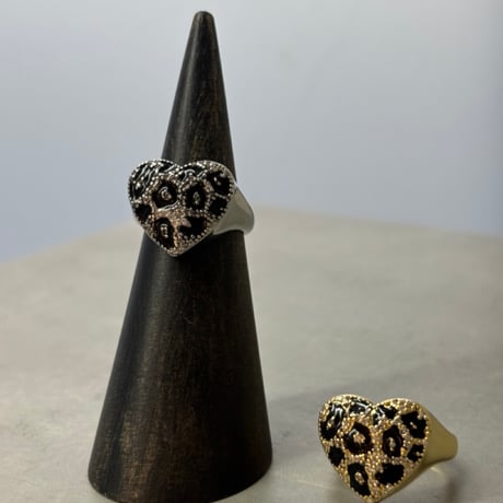 2606RG0805 / Leopard heart ring（Gold）