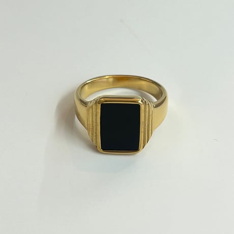 【Select】IM24AC_RG001 / Square plate ring（Gold）
