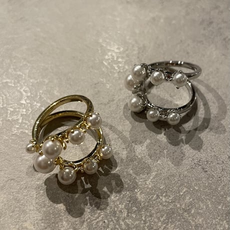 2212RG0274 / Double Line Pearl ring（Gold）