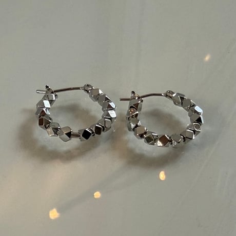 2512PR0834 / Metal beads hoop Pierce #2（Silver）