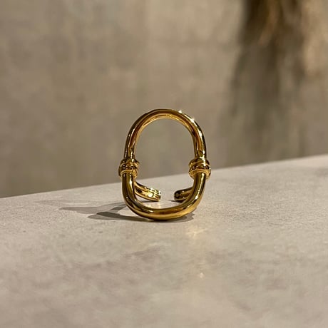 2403RG0431 /  Metal Deformation Oval ring #02（Gold）