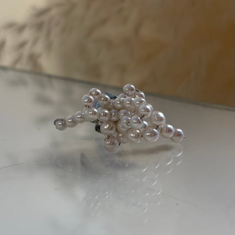 2403EC011 / Irregular pearl Ear Cuff（Silver）