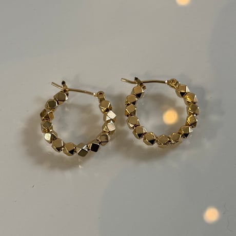 2512PR0834 / Metal beads hoop Pierce #2（Gold）