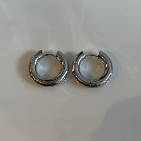 2506PR0792#C / Stainless hoop pierce / 5mm 2.4cm（Silver）