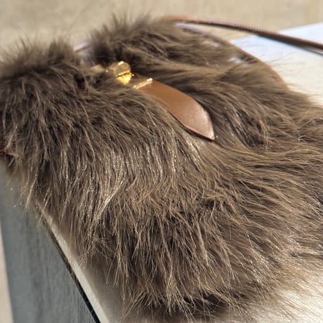 2512BG046(S) / Fake fur Mini Shoulder Bag (Brown Mix)