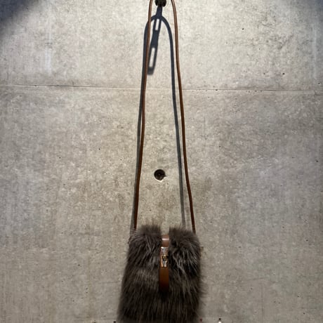 2512BG046(S) / Fake fur Mini Shoulder Bag (Brown Mix)