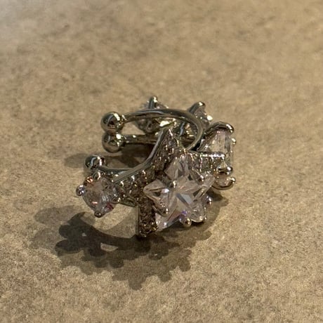 2504EC020 /  Star stone Ear Cuff（Silver）