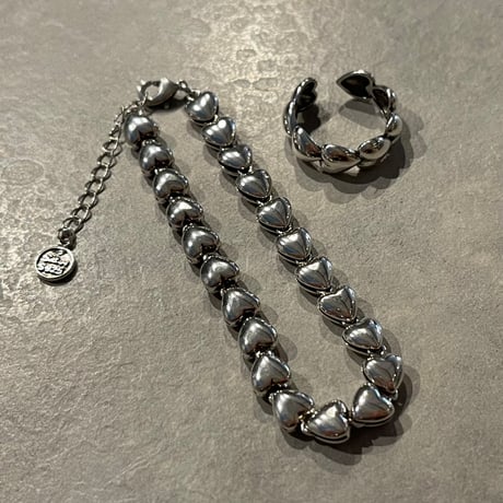 2406RG0479 / Heart motif line ring（Silver)
