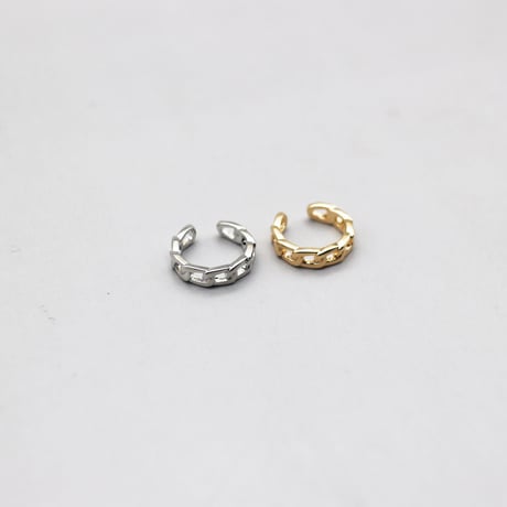 Metal Chain Oval Small  Earcuff （Gold） / EC074