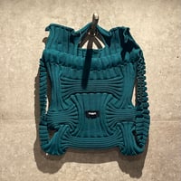 2610BG053(S)  / Shirring knit 2way Bag (Dark Green)