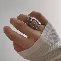 2509RG0680/ Long Line Wave Ring（Silver）