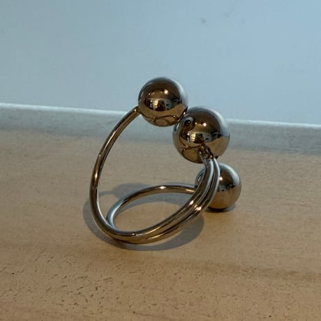 2605RG0790 / Triple large ball ring（Silver）