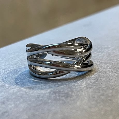 2510RG0684 /Line  Cross Ring（Silver）