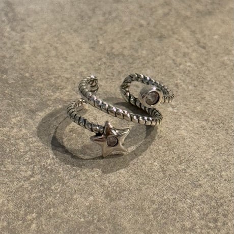 2501EC014 /  Twist star motif Ear Cuff（Silver）