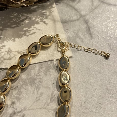 Irregular Metal Necklace（Gold）/ 2212-NC0168