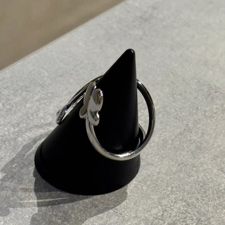 2512RG0692 / butterfly  cross ring（Silver）