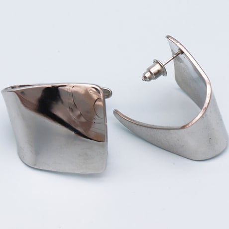 Metal Plate Carb ellipse Pierce（Silver）  / 2106_PR0185