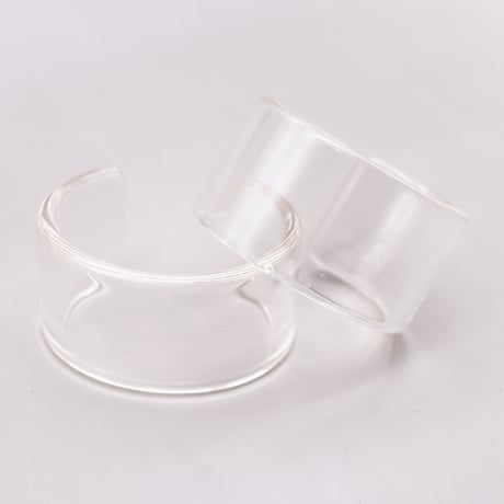 Acrylic Resin Geometric Open Bangle（Clear）/ 2109_BR099