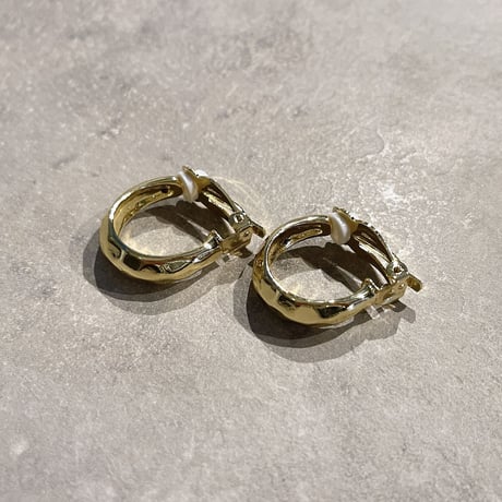 Round craft hoop Earring（Gold）/ 2210_ER0119
