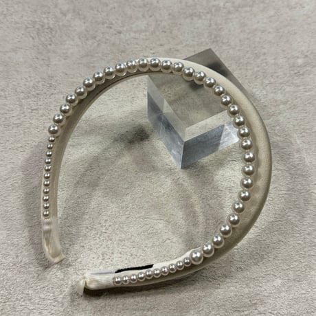 2409HA0079 / Doublu line Pearl headband（Ivory）