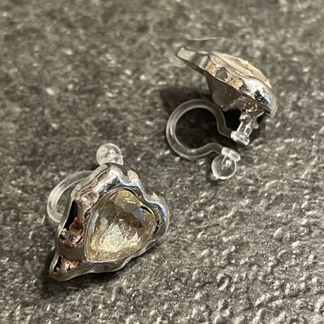 2302_ER0135／Yellow Heart Design Clip Earings（Silver）