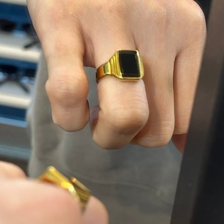 【Select】IM24AC_RG001 / Square plate ring（Gold）