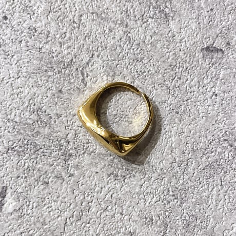 2307RG0299 / Metal craft wave ring （Gold）