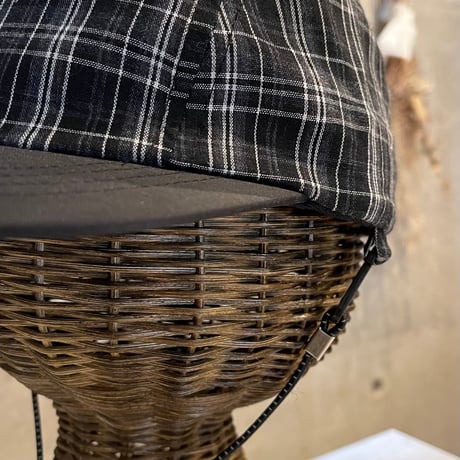 2504HW0087(S) / 2Way cotton check cap（BlackCK）
