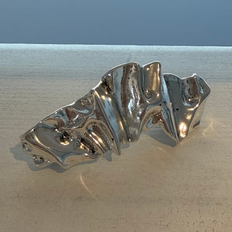 2604HA0085(S)/ Crumpled metal barrette（Silver）