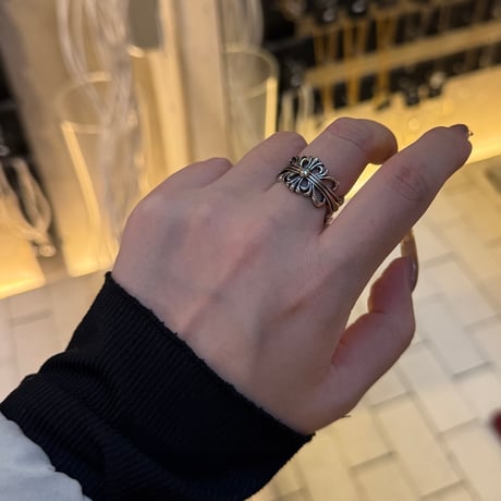 2601RG0727 /Vintage Cross Metal ring（Silver）
