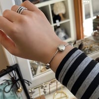 2412BR0061 / Heart connect ball Bracelet（Silver）