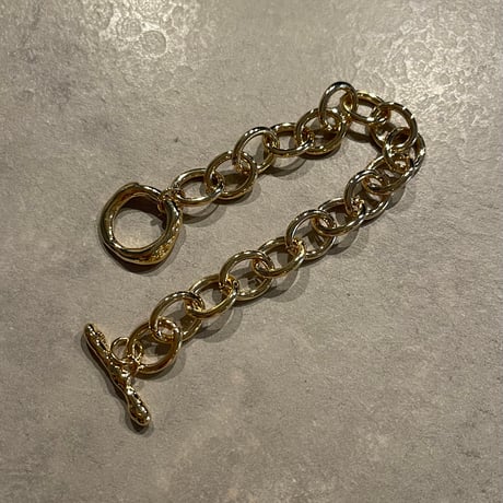 2402BR0030 / Metal Nuance Otipe mantel Chain Bracelet （Gold）