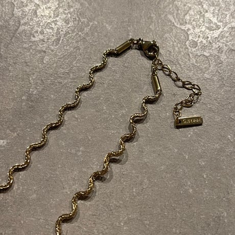 2502NC0290 / Wave chain Necklace（Gold）