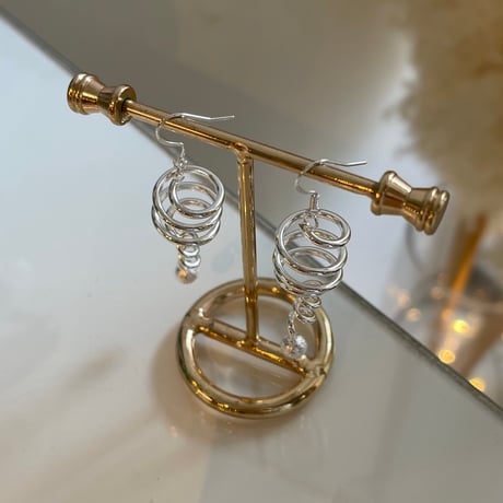 2401PR0630 / Spiral mini ball Pierce（Silver）