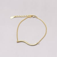 Wave Charm Chain Bracelet（Gold）/ 2109_BR100