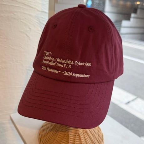 KF251114AST(S) / Text Embroidery Cap（Burgundy）
