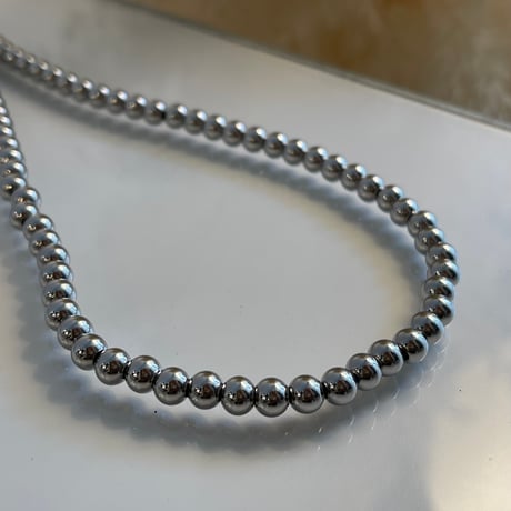 2404NC0243 / Simple ball chain necklace（Silver）
