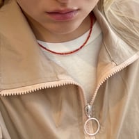 2503NC0327／ natural stone  necklace（carnelian)