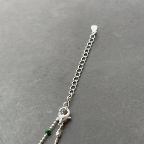 2606NC0399 / Pop color silver beads Necklace（Silver/Multi）