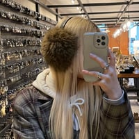 2601GS063(S)/ Fake Fox fur earmuffler（Brown Mix）