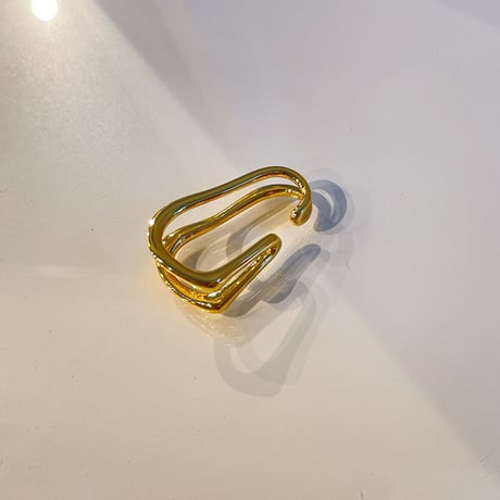 Double line Earcuff （Gold） / EC090