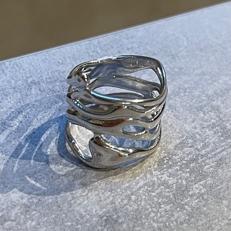 2509RG0679/ Wave circle  design Ring（Silver）