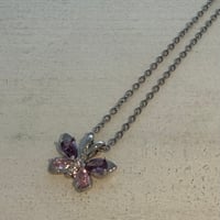 2605NC0396 / Stone butterfly motif Necklace（Silver）